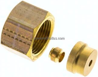 Reduziereinsatz f. Klemmringverschraub. 16mm-6 (M10x1)mm, Messing