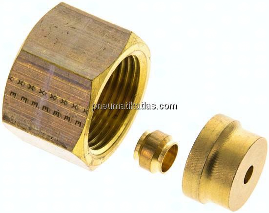 Reduziereinsatz f. Klemmringverschraub. 16mm-6 (M10x1)mm, Messing