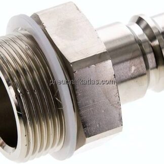 Kupplungsstecker (NW19) G 1-1/4"(AG), Messing vernickelt