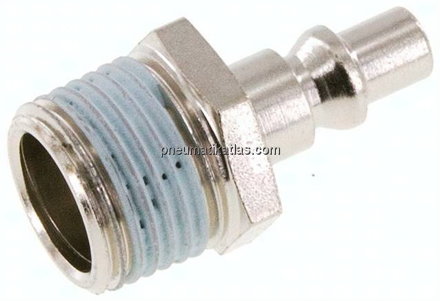 Kupplungsstecker (ARO/ORION) R 1/2"(AG), Stahl gehärtet & vernickelt