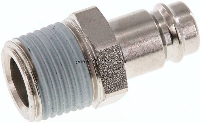 Kupplungsstecker (NW10) R 1/2"(AG), Stahl gehärtet & vernickelt