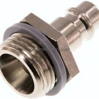 Kupplungsstecker (NW7,2) G 1/2"(AG), Messing vernickelt
