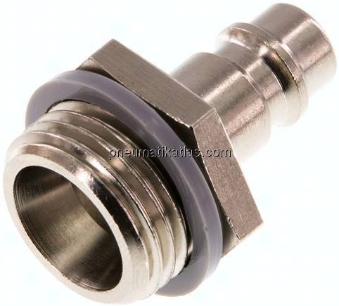 Kupplungsstecker (NW7,2) G 1/2"(AG), Messing vernickelt