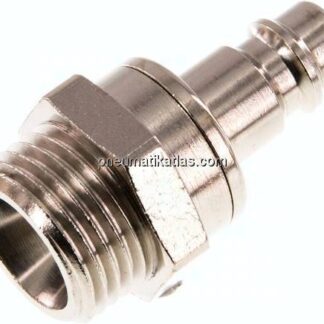 Kupplungsstecker (NW7,2) G 1/2"(AG), Messing vernickelt