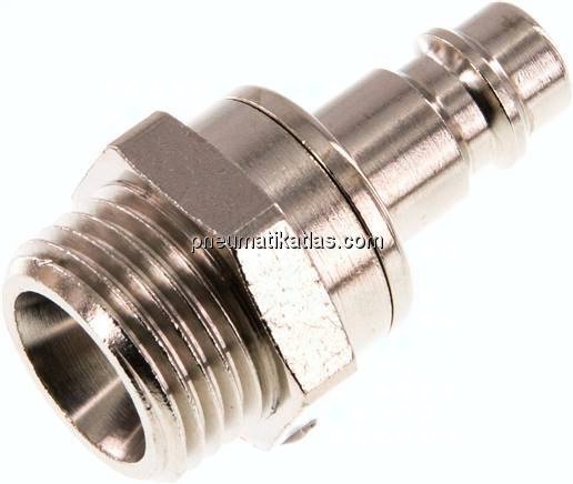 Kupplungsstecker (NW7,2) G 1/2"(AG), Messing vernickelt