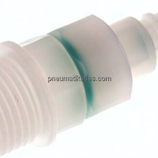 Kupplungsstecker (NW7,2) G 1/2", PVDF absperrend