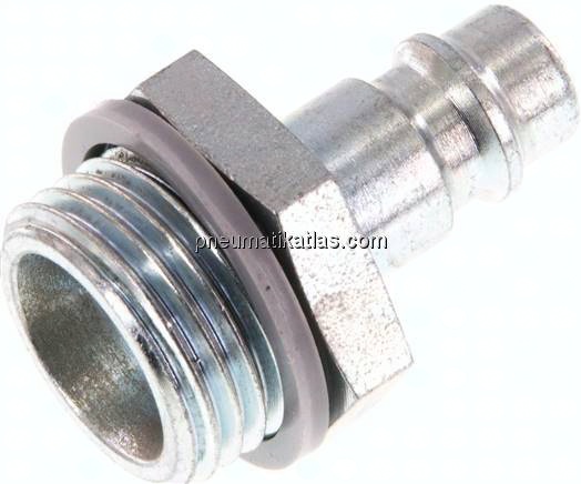 Kupplungsstecker (NW7,2) G 1/2"(AG), Stahl gehärtet & verzinkt