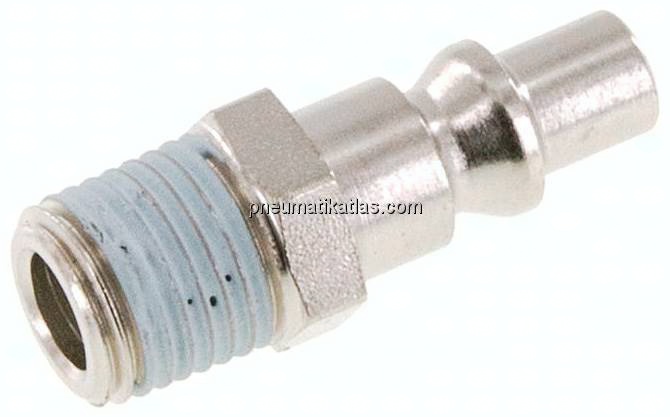 Kupplungsstecker (ARO/ORION) R 1/4"(AG), Stahl gehärtet & vernickelt