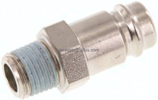 Kupplungsstecker (NW10) R 1/4"(AG), Stahl gehärtet & vernickelt
