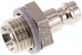 Kupplungsstecker (NW5) G 1/4"(AG), Messing vernickelt