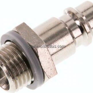 Kupplungsstecker (NW7,2) G 1/4"(AG), Messing vernickelt