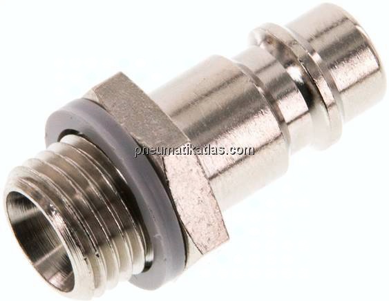 Kupplungsstecker (NW7,2) G 1/4"(AG), Messing vernickelt