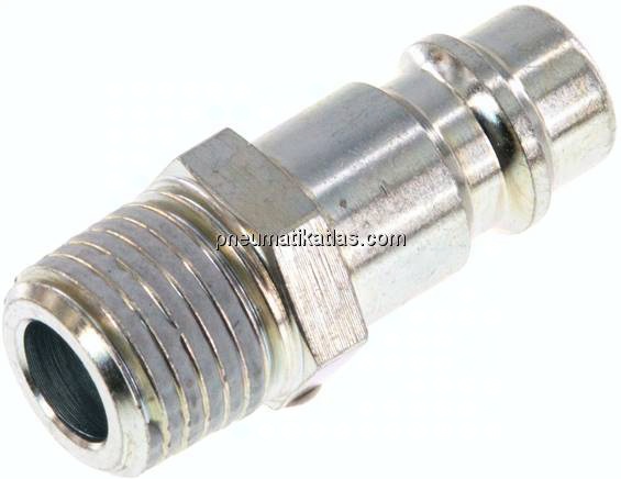 Kupplungsstecker (NW7,2) R 1/4"(AG), Stahl gehärtet & verzinkt