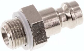 Kupplungsstecker (NW5) G 1/8"(AG), Messing vernickelt
