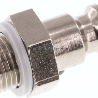 Kupplungsstecker (NW5) G 1/8"(AG), Messing vernickelt