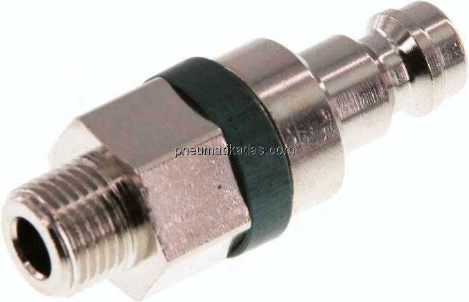 Kupplungsstecker (NW5) G 1/8"(AG), Messing vernickelt