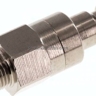 Kupplungsstecker (NW5) G 1/8"(AG), Messing vernickelt