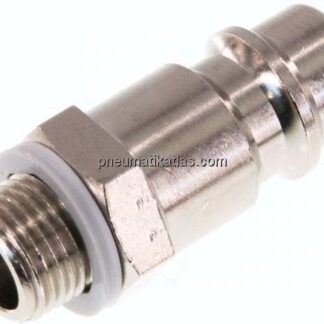 Kupplungsstecker (NW7,2) G 1/8"(AG), Messing vernickelt