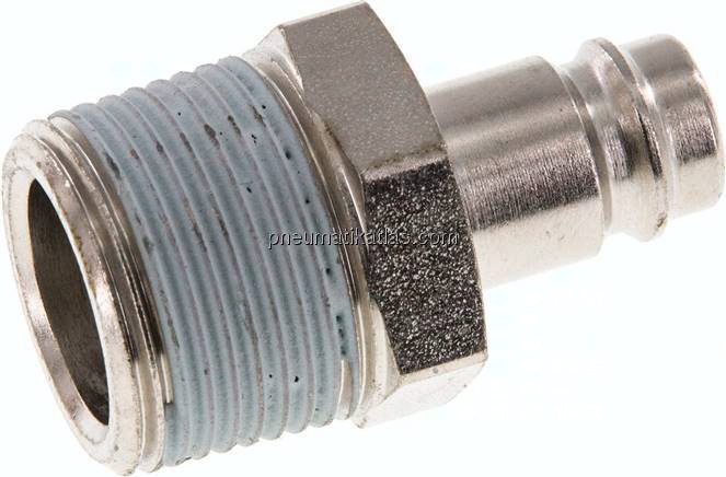 Kupplungsstecker (NW10) R 3/4"(AG), Stahl gehärtet & vernickelt