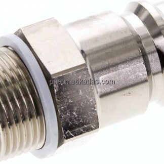 Kupplungsstecker (NW19) G 3/4"(AG), Messing vernickelt