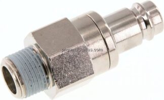 Kupplungsstecker (NW10) R 3/8"(AG), Messing vernickelt