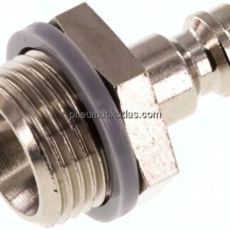 Kupplungsstecker (NW5) G 3/8"(AG), Messing vernickelt