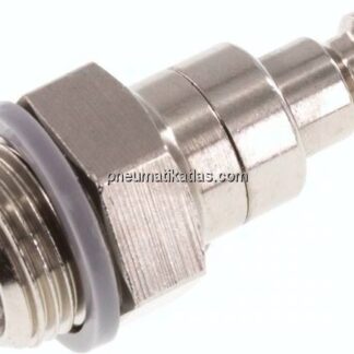 Kupplungsstecker (NW5) G 3/8"(AG), Messing vernickelt