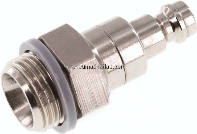 Kupplungsstecker (NW5) G 3/8"(AG), Messing vernickelt