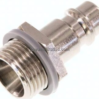 Kupplungsstecker (NW7,2) G 3/8"(AG), Messing vernickelt