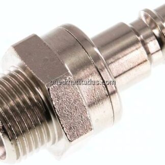 Kupplungsstecker (NW7,2) G 3/8"(AG), Messing vernickelt
