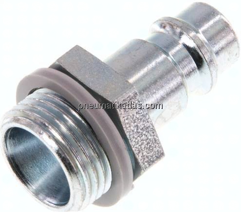 Kupplungsstecker (NW7,2) G 3/8"(AG), Stahl gehärtet & verzinkt