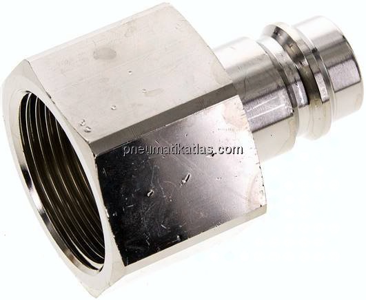 Kupplungsstecker (NW19) G 1-1/4"(IG), Messing vernickelt