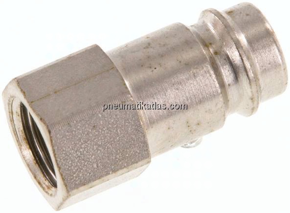 Kupplungsstecker (NW10) G 1/4"(IG), Stahl gehärtet & vernickelt