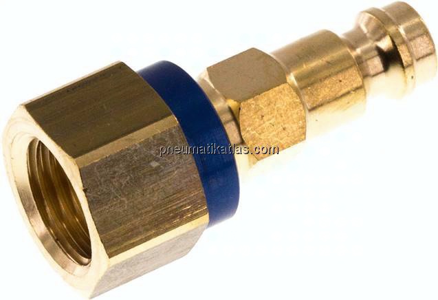 Kupplungsstecker (NW5) G 1/4"(IG), blau, Sechseck SW10