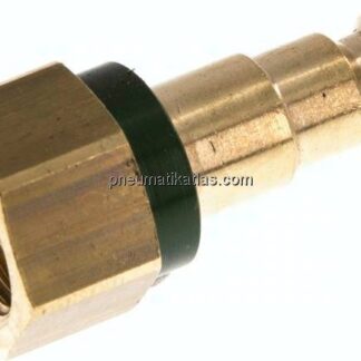 Kupplungsstecker (NW5) G 1/4"(IG), grün, Kreis Ø 10,5 mm
