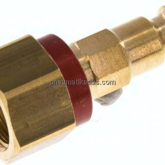 Kupplungsstecker (NW5) G 1/4"(IG), rot, Achteck SW10