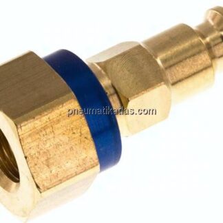 Kupplungsstecker (NW5) G 1/8"(IG), blau, Sechseck SW10