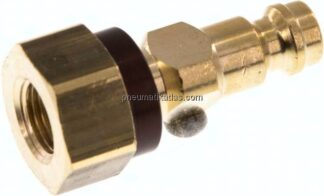 Kupplungsstecker (NW5) G 1/8"(IG), braun, Dreieck 9,5 mm