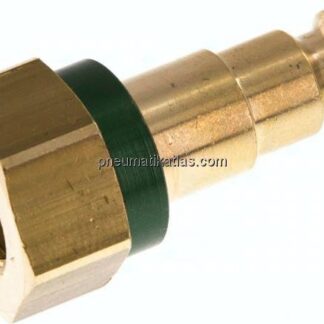 Kupplungsstecker (NW5) G 1/8"(IG), grün, Kreis Ø 10,5 mm