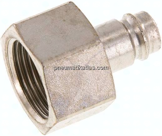 Kupplungsstecker (NW10) G 3/4"(IG), Stahl gehärtet & vernickelt