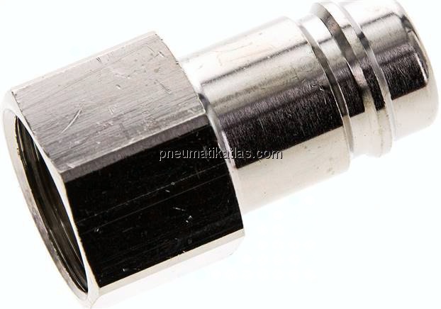 Kupplungsstecker (NW15) G 3/4"(IG), Messing vernickelt