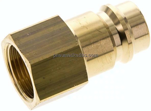 Kupplungsstecker (NW19) G 3/4"(IG), Messing