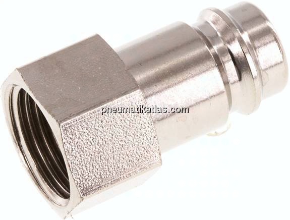 Kupplungsstecker (NW10) G 3/8"(IG), Stahl gehärtet & vernickelt