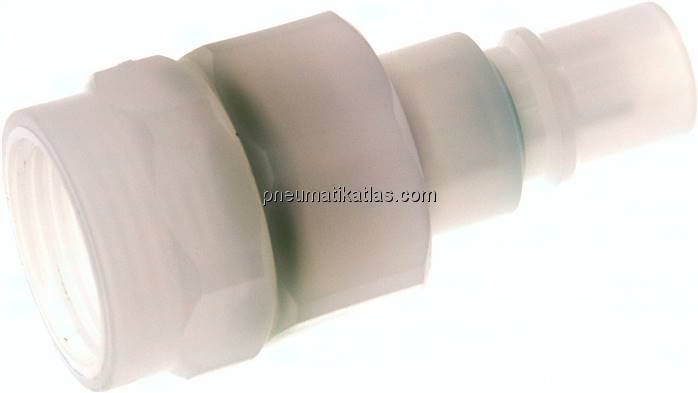 Kupplungsstecker (NW7,2) G 3/8", PVDF absperrend
