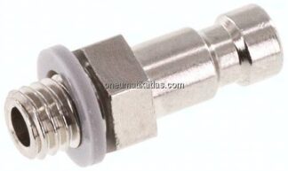 Kupplungsstecker (NW2,7) M 5(AG), Messing vernickelt