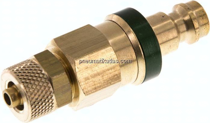 Kupplungsstecker (NW5) 6x4mm Schlauch, Messing