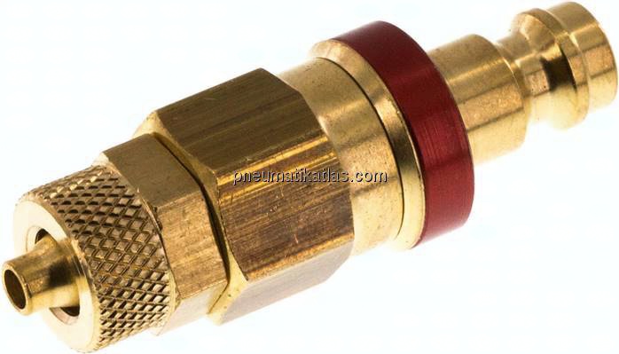 Kupplungsstecker (NW5) 6x4mm Schlauch, Messing