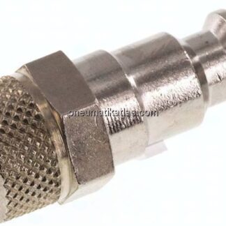 Kupplungsstecker (NW5) 6x4mm Schlauch, Messing vernickelt