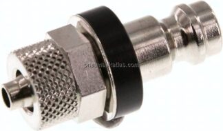 Kupplungsstecker (NW5) 6x4mm Schlauch, Messing vernickelt
