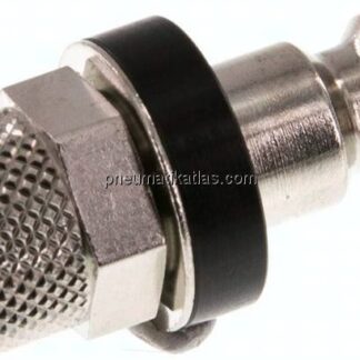 Kupplungsstecker (NW5) 6x4mm Schlauch, Messing vernickelt